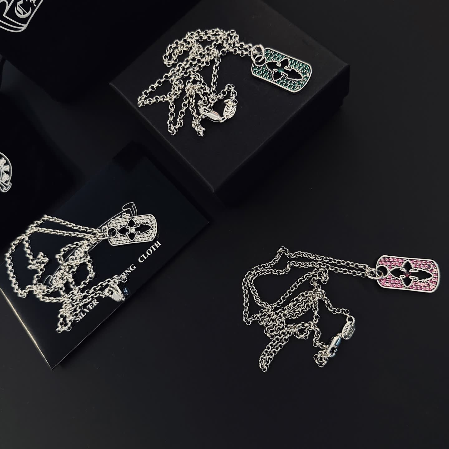 Chrome Hearts Silver Dog Tag Necklace